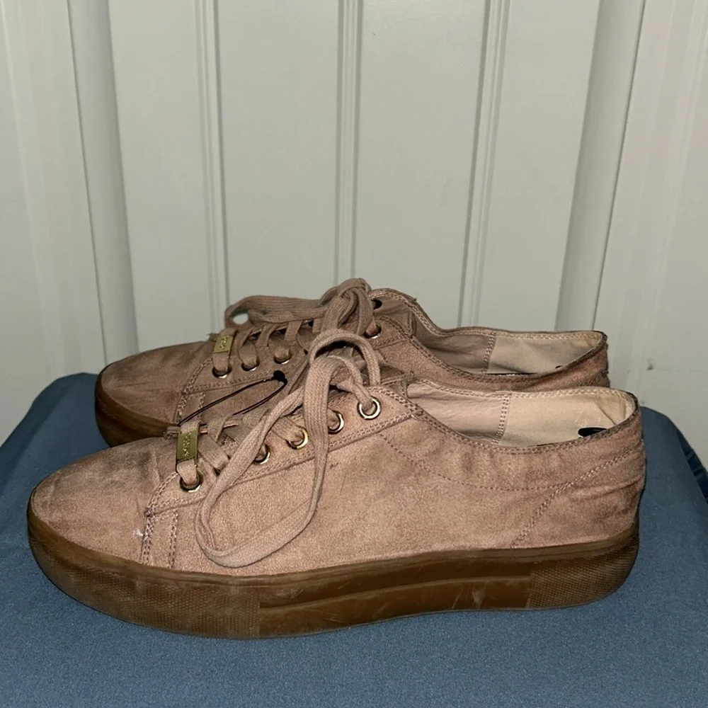 Topshop Pink Suede Sneakers